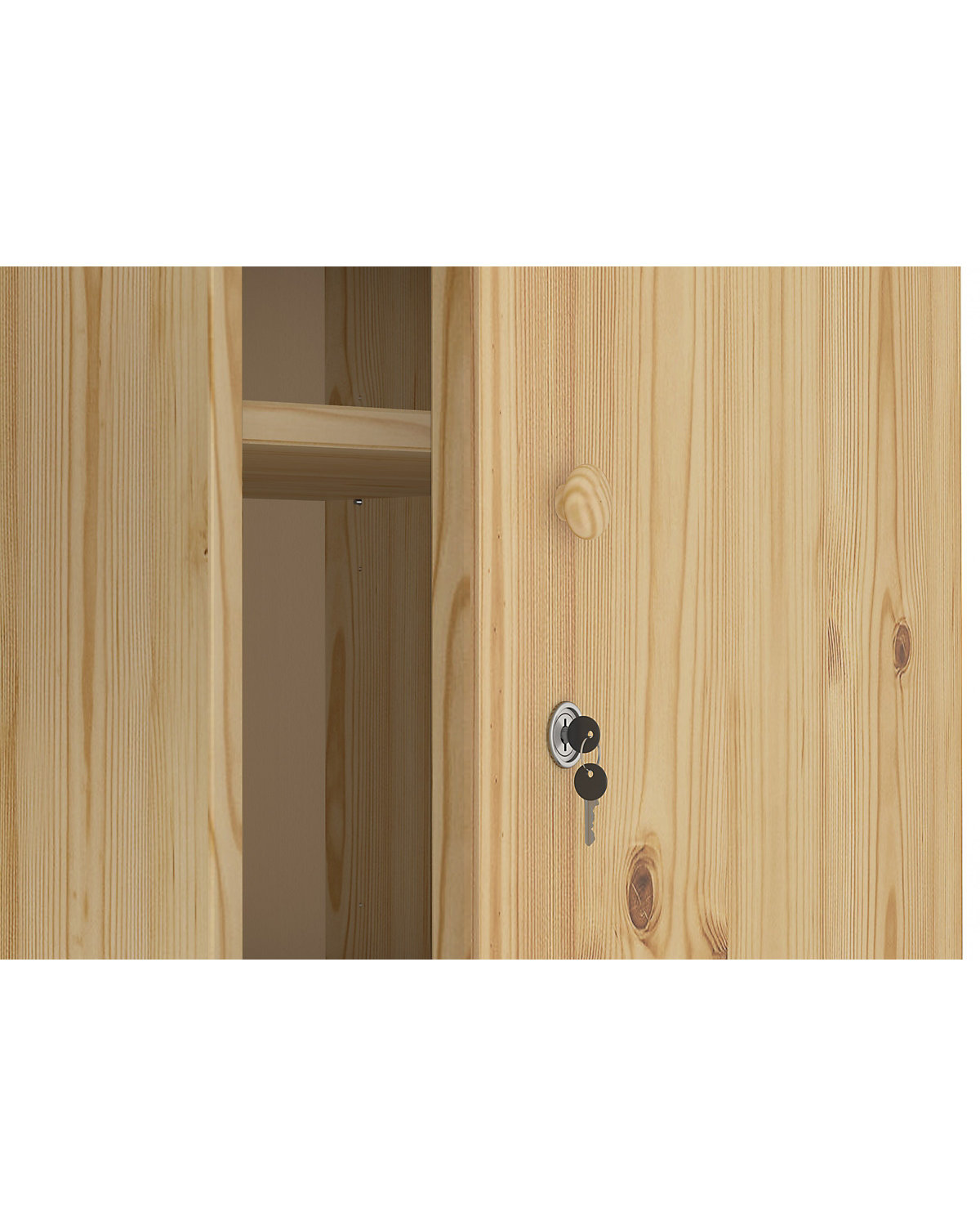 Holzschrank Kiefer massiv Spind mit Fächer