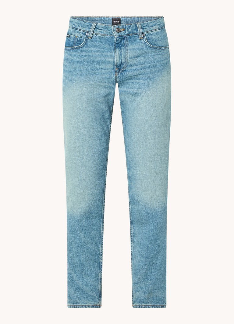 Blugi HUGO BOSS C-Re.Maine Slim-Fit, Decolorare Medie