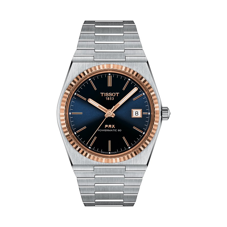 Tissot Herrenuhr PRX Powermatic 80 Stahl & 18K Goldlünette