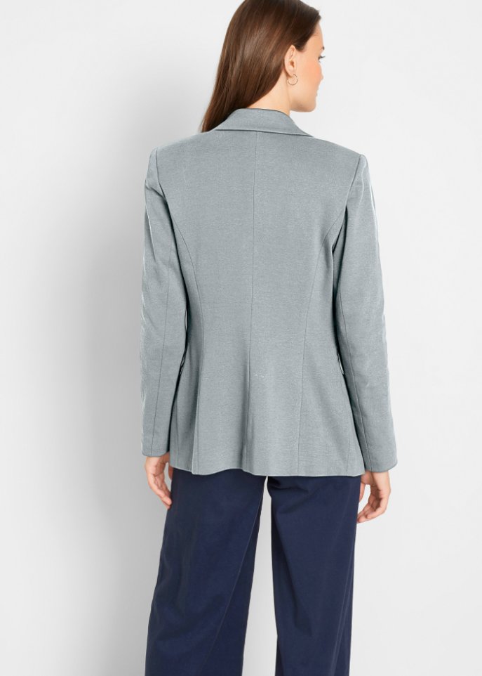 Baumwoll Jersey-Blazer, tailliert
