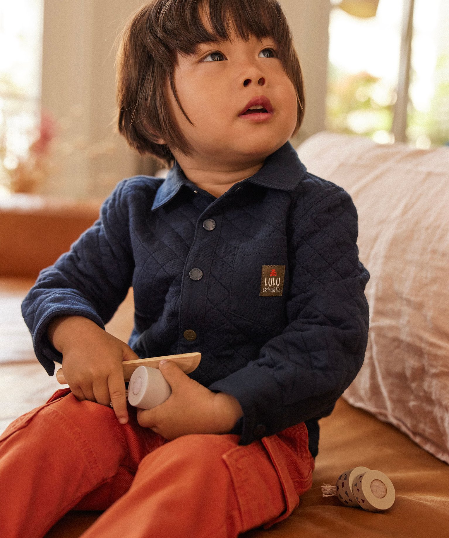 Chemise matelassée bébé Garçon - LuluCastagnette marine | GEMO