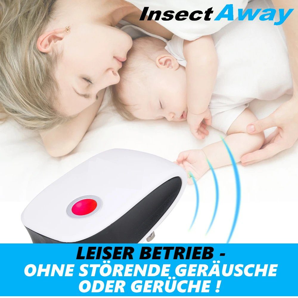 MAVURA Ultraschall-Tierabwehr InsectAway Ultraschall Insektenvertreiber Insektenstecker, Mückenstecker Insektenschutz Insekten Vertreiber Anti Mäuse, Mäuseabwehr Spinnen Mücken Fliegen Ratten Kakerlaken Schutz [2er]