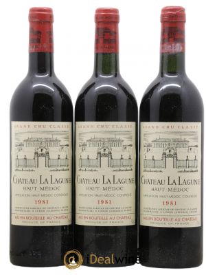 Château La Lagune 3ème Grand Cru Classé  1981 - Lot de 3 Bouteilles