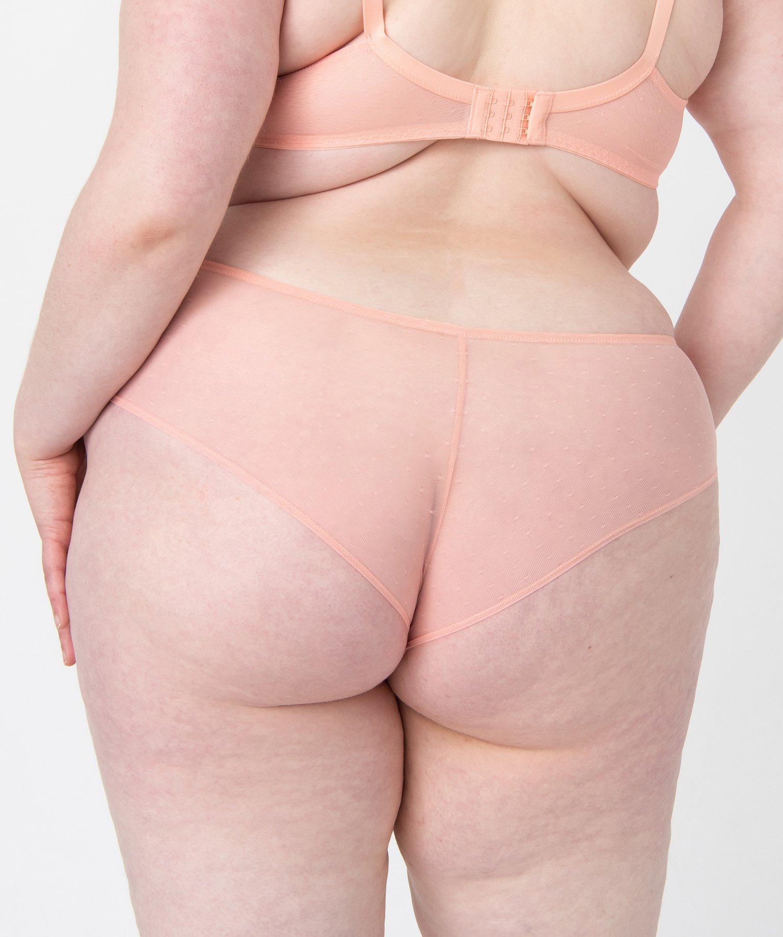 Shorty en dentelle et tulle femme grande taille rose | GEMO