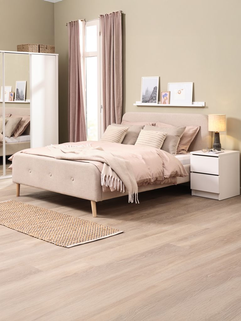 KONGSBERG Estrutura de cama KONGSBERG 180x200cm tecido bege