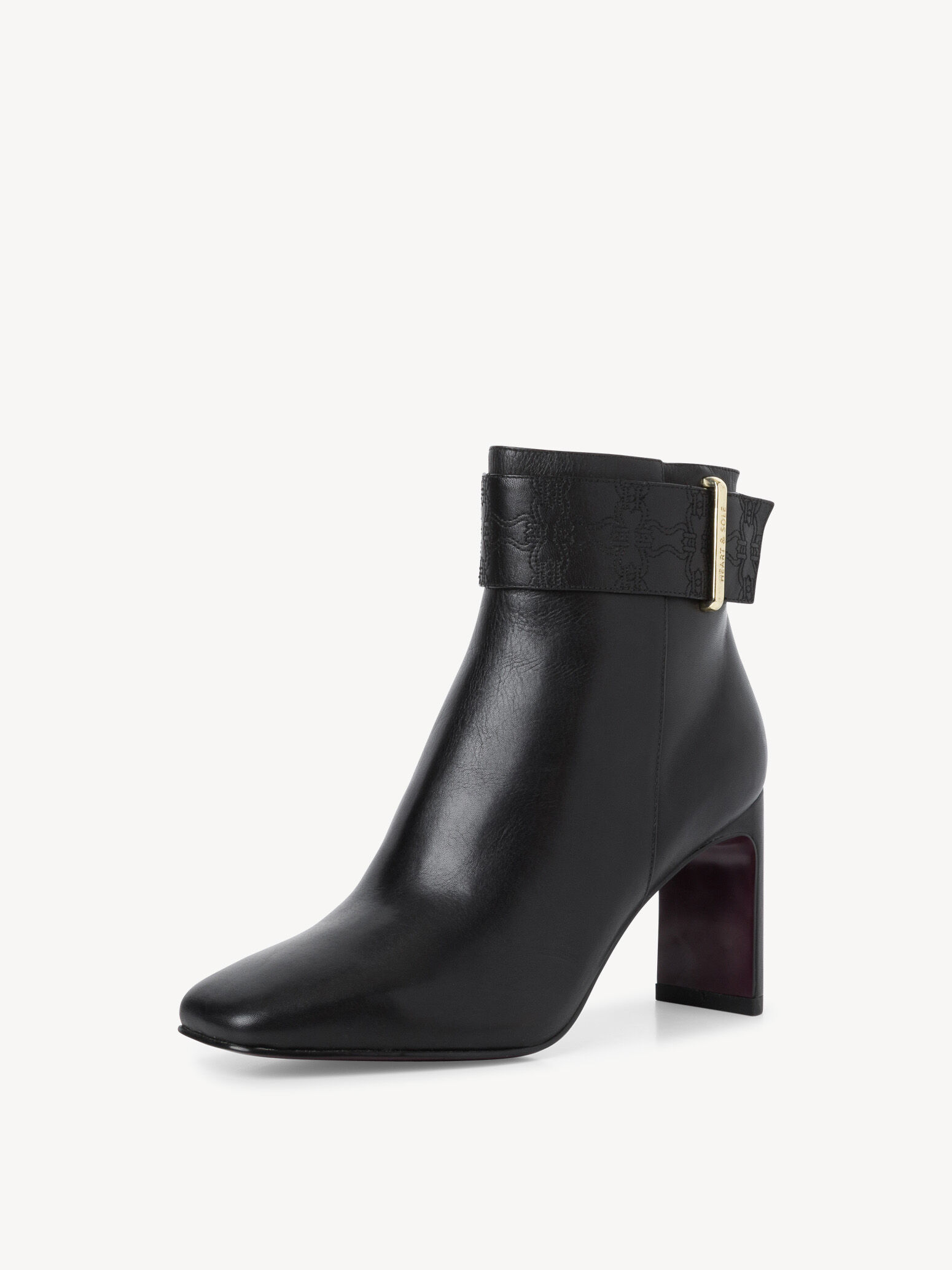 Bottine en cuir - noir