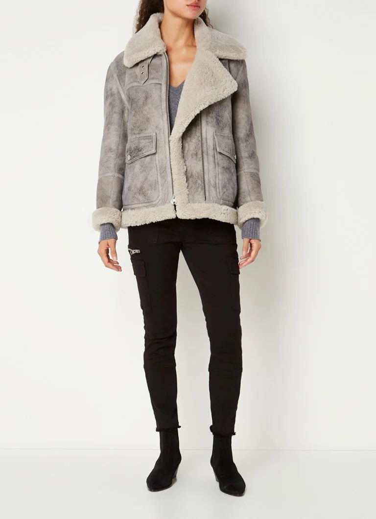 Abrigo Kain de piel de cordero de Zadig&Voltaire con bolsillos aplicados.