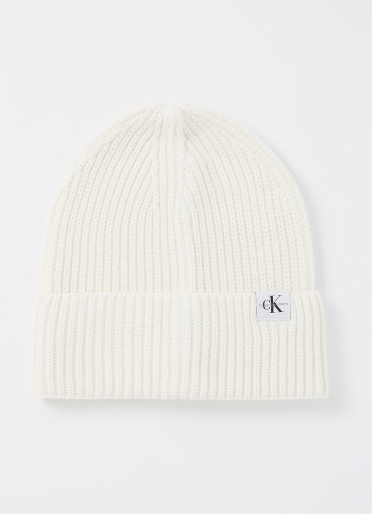 Calvin Klein Rib-knit beanie with logo