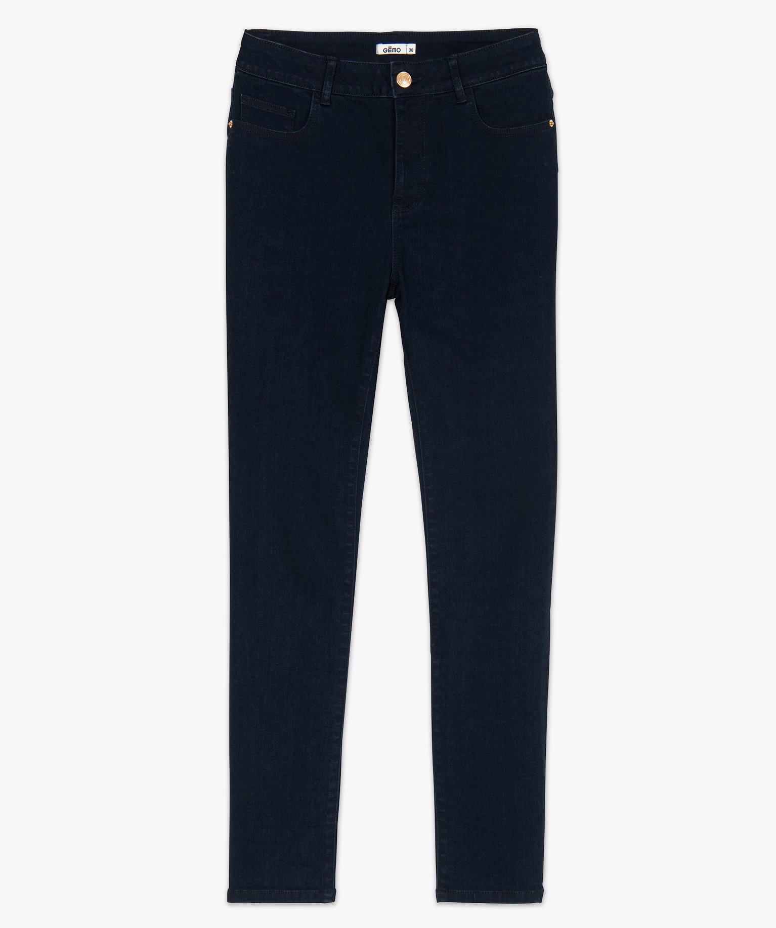Jean femme slim à taille haute ultra stretch - L26 blue black | GEMO