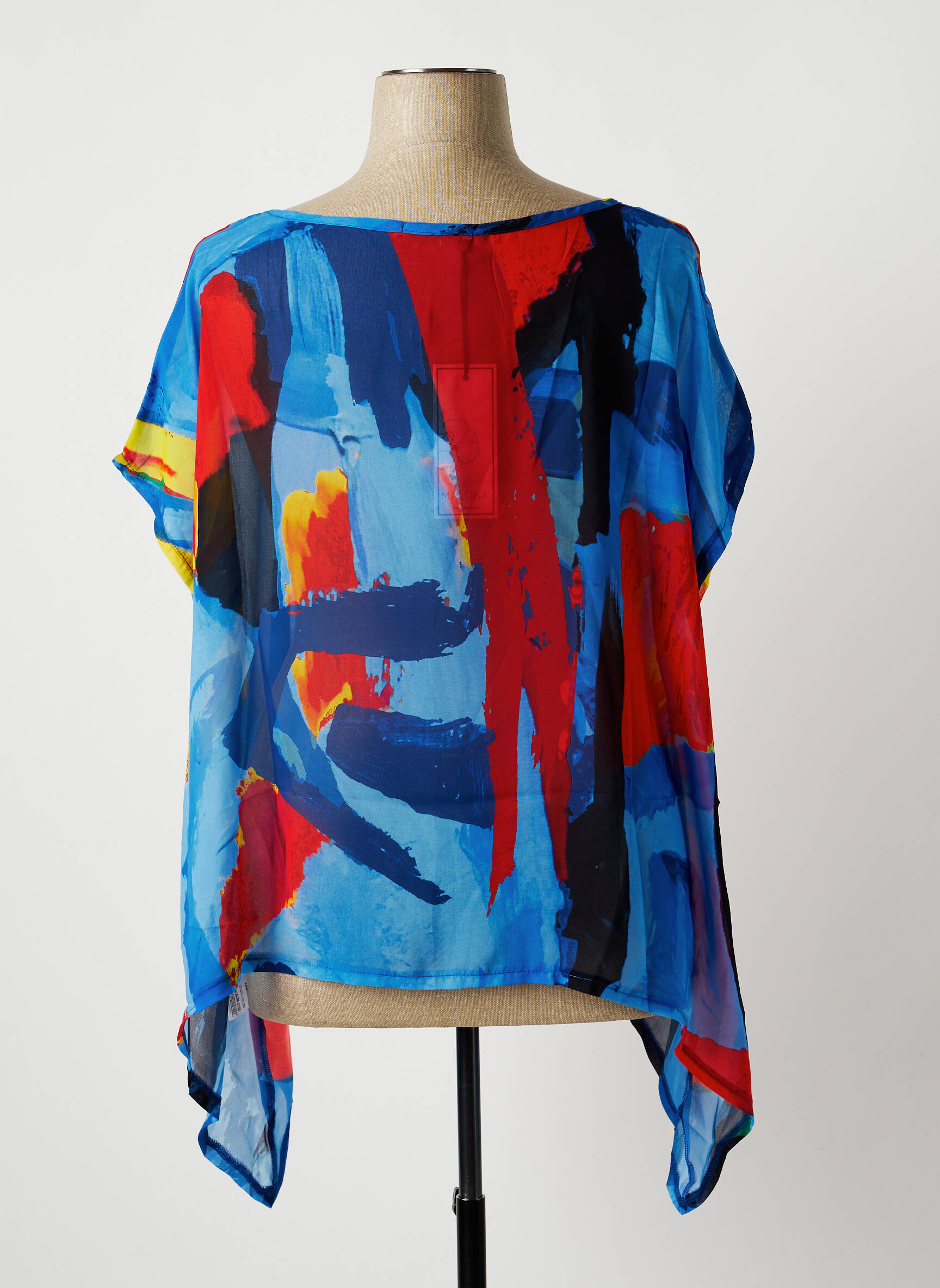 Maloka Tuniquemanchecourte Femme couleur bleu