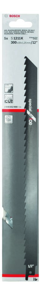 Bosch plavi pribor 2608652900 S1211K List za recipročnu pilu Specijal za led 300 mm 5 komada