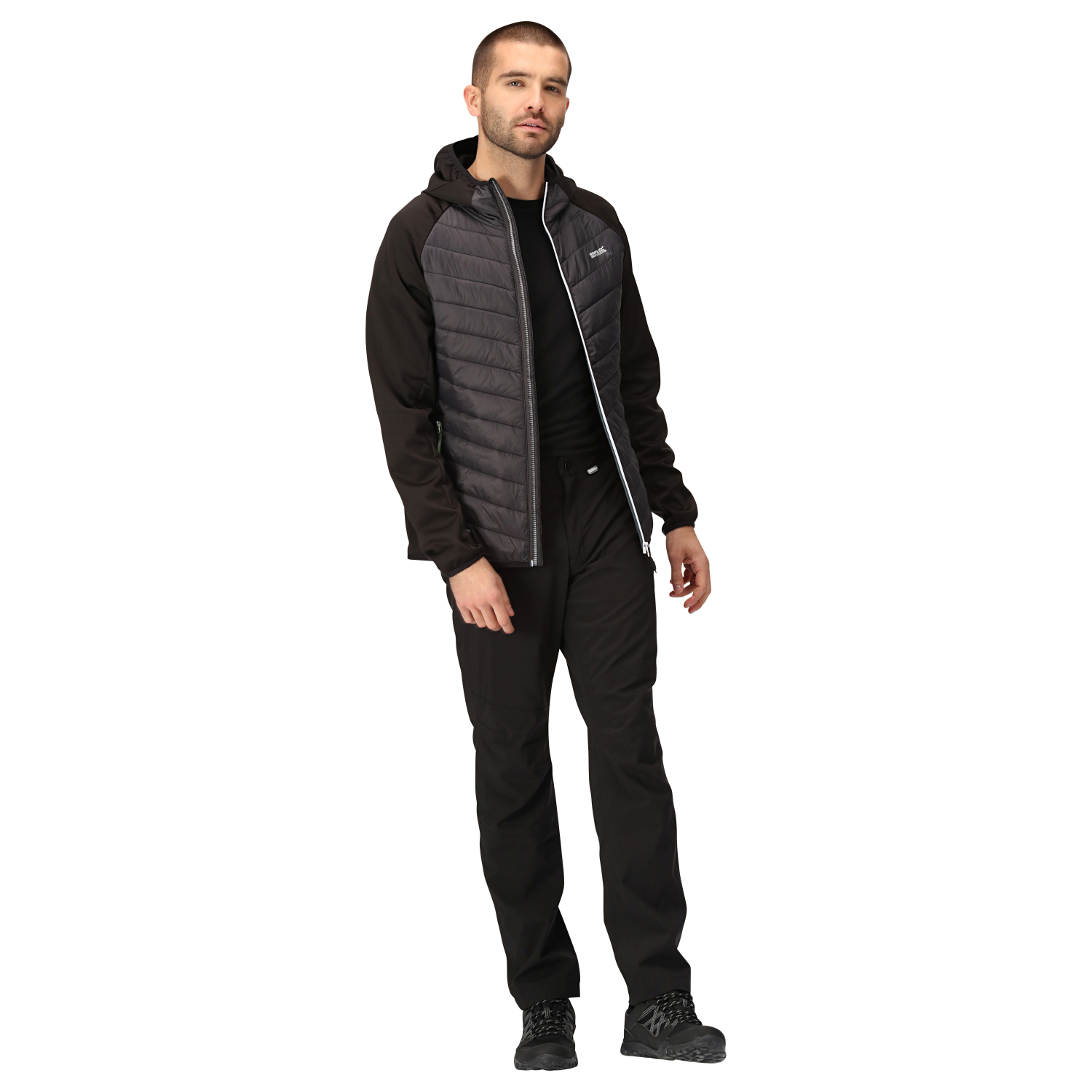 Regatta Herren Jacke Andreson VIII Hybrid (schwarz/grau)