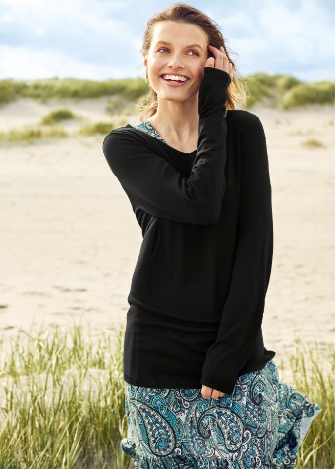 Feinstrickpullover, langarm