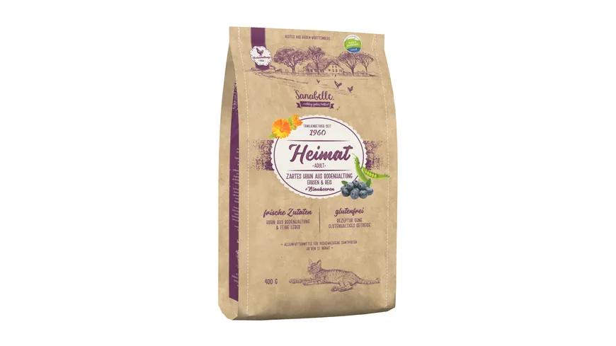 Sanabelle Heimat Huhn Katzentrockenfutter 400g 450 g