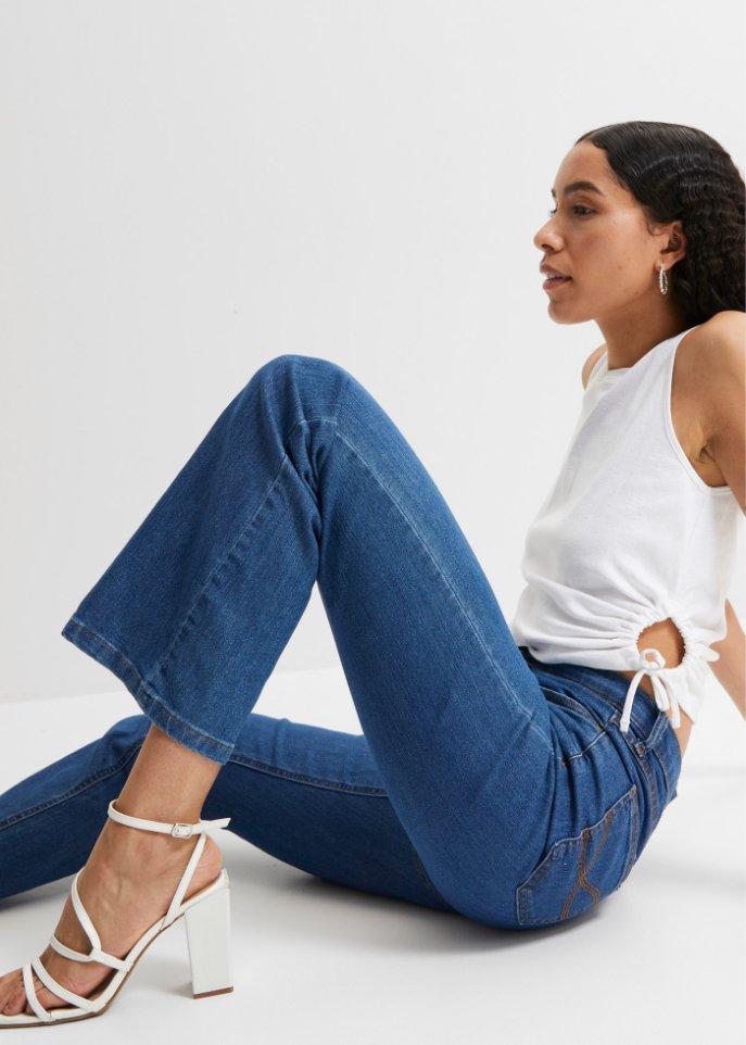 Komfort-Stretch-Jeans Bootcut