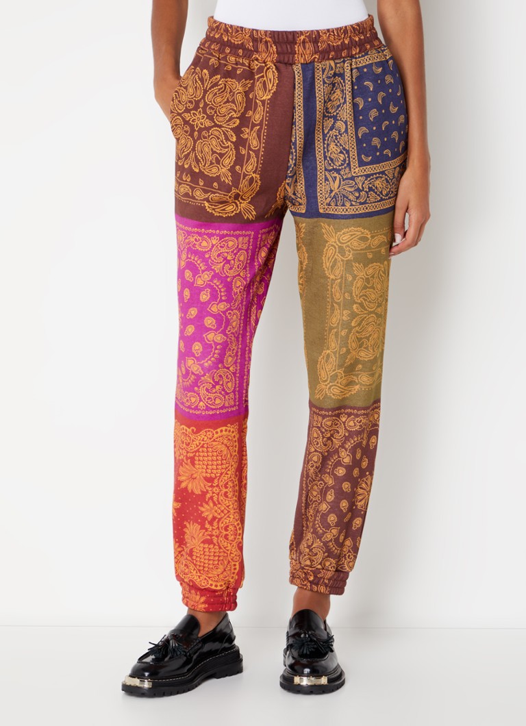 Pantaloni de trening conici cu imprimeu și talie înaltă Farm Rio