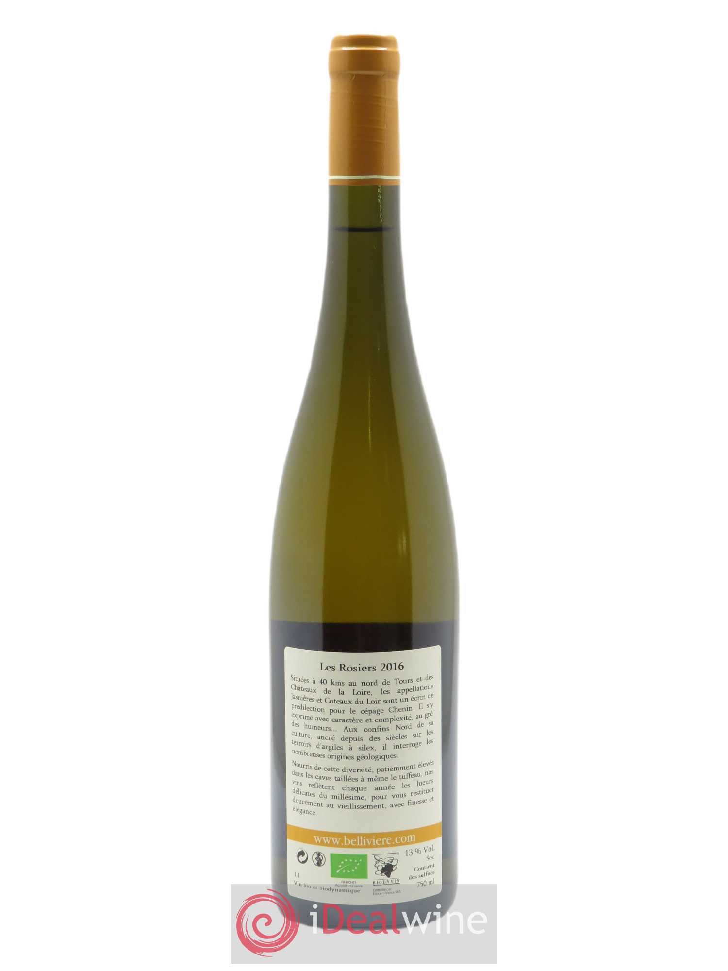 Jasnières Les Rosiers Domaine de Bellivière  2016 - Lot de 1 Bouteille