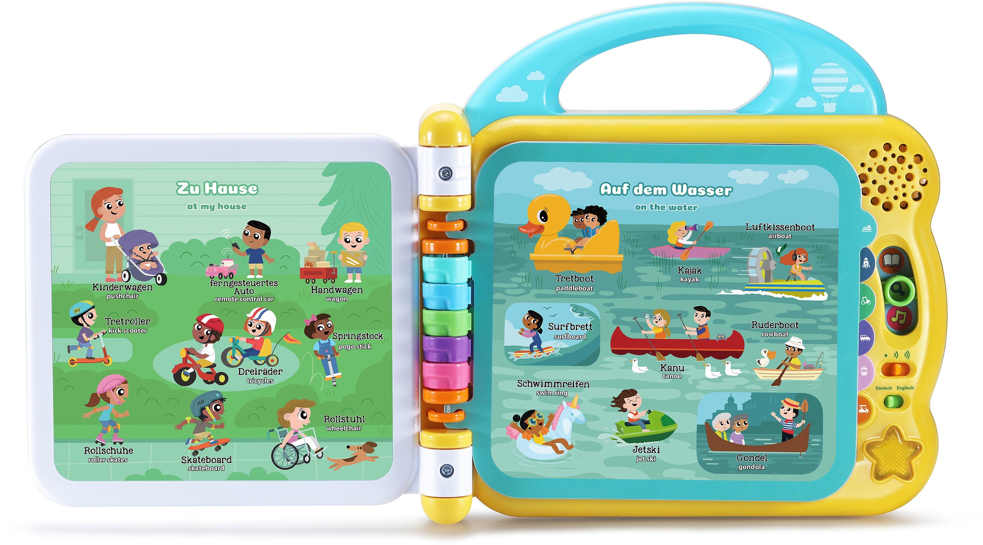 Vtech® Bilderbuch VtechBaby, Mein 100-Wörter-Buch: Fahrzeuge & Fortbewegungsmittel, mit Sound