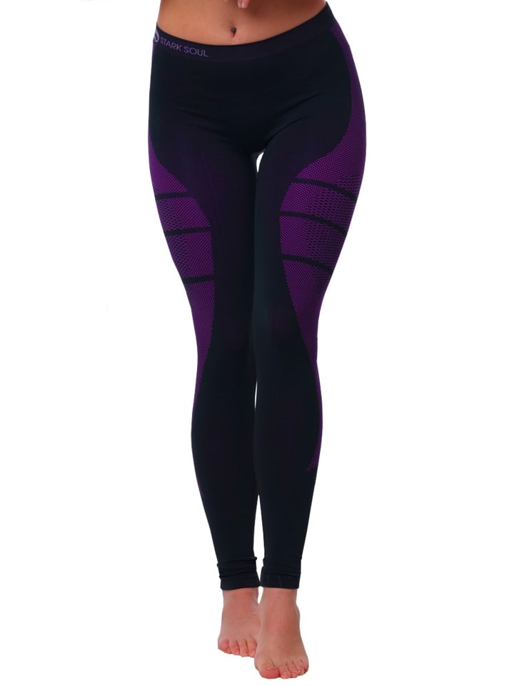 Stark Soul® Skiunterwäsche - Hose Funktionswäsche in schwarz-pink günstig kaufen
