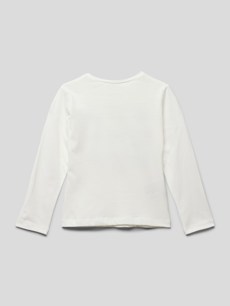 Longsleeve mit Motiv-Stickerei in ecru