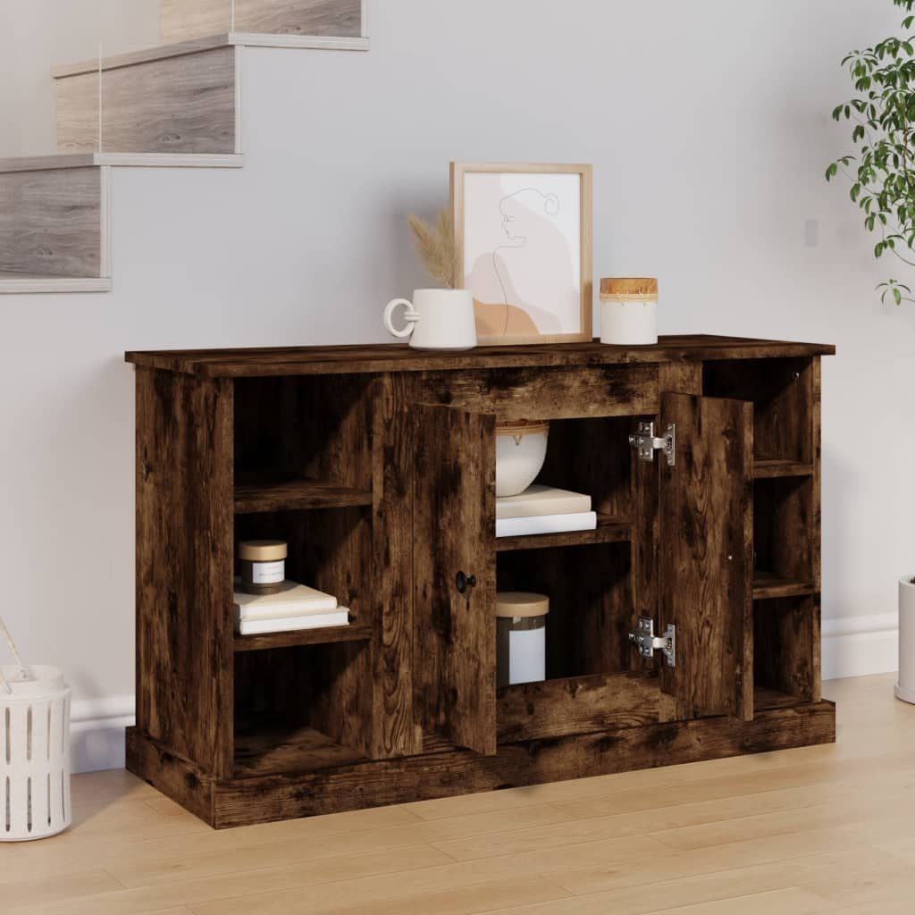 vidaXL Sideboard Sideboard Räuchereiche 100x35,5x60 cm Holzwerkstoff (1 St)
