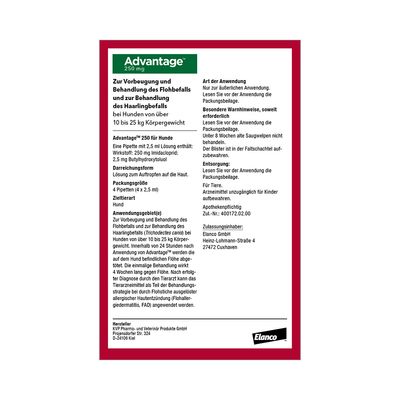 Advantage® 250 für Hunde, von 10 bis 25 kg
