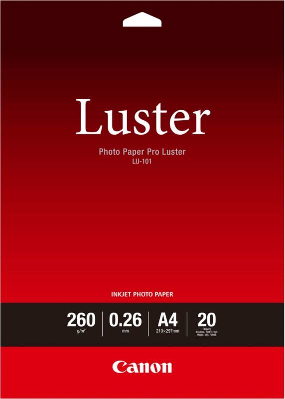 Canon Inkjet Fotopapier Fotopapier Glänzend DIN A4 260 g/m² Weiß 20 Blatt