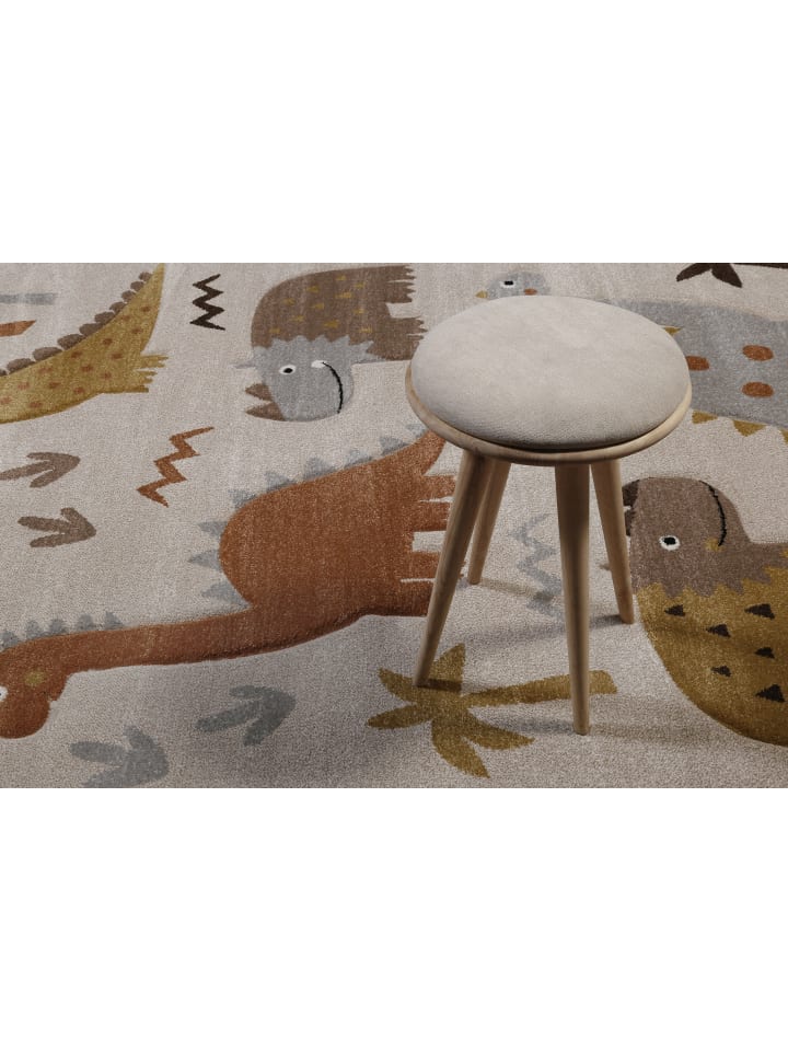Smart Kids Kinderteppich T-Rex & Friends in sand beige meliert günstig kaufen