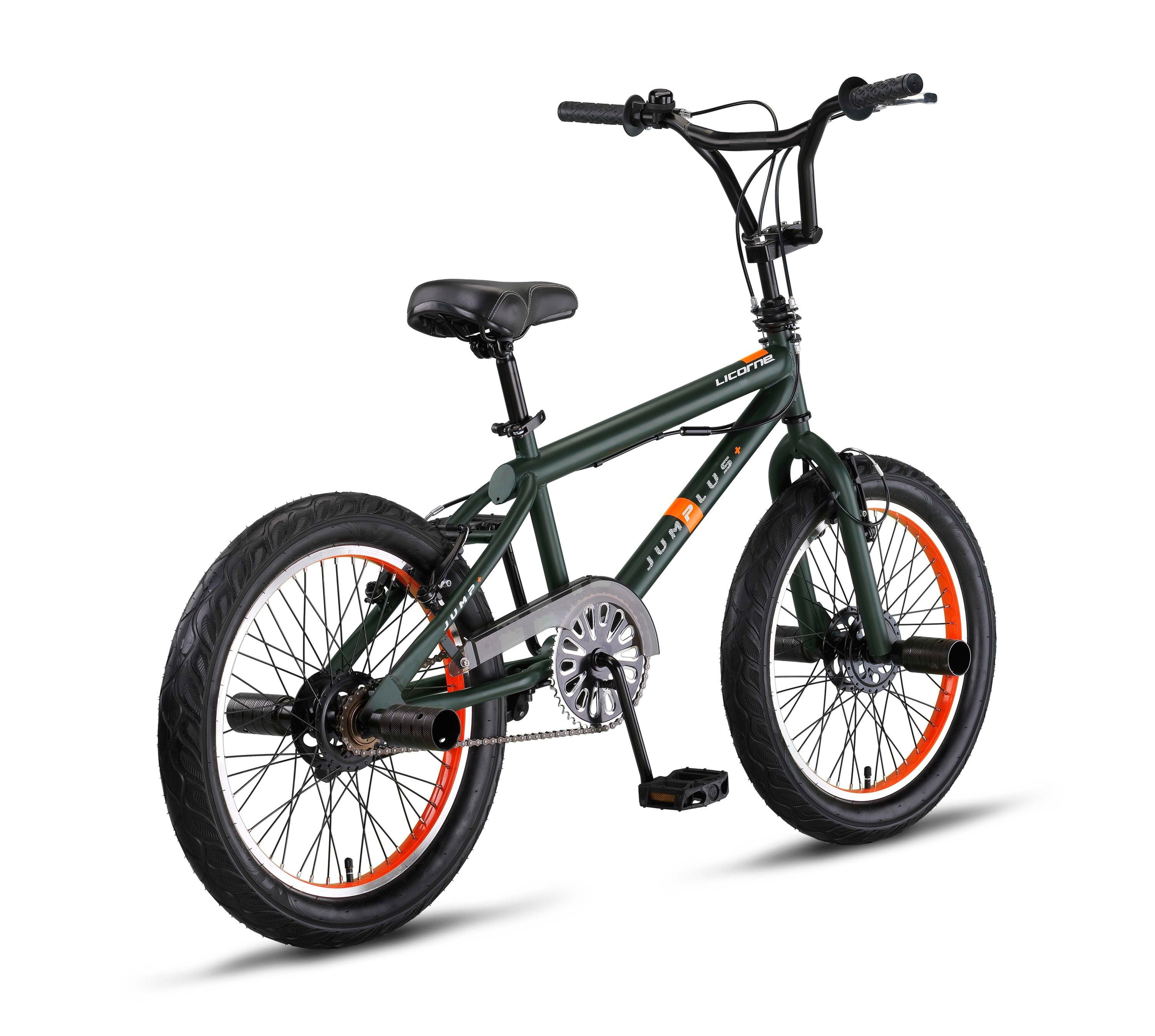 Licorne Bike BMX-Rad Licorne Bike Jump Premium BMX 360° Rotor-System 4 Stahl Pegs, 1 Gang
