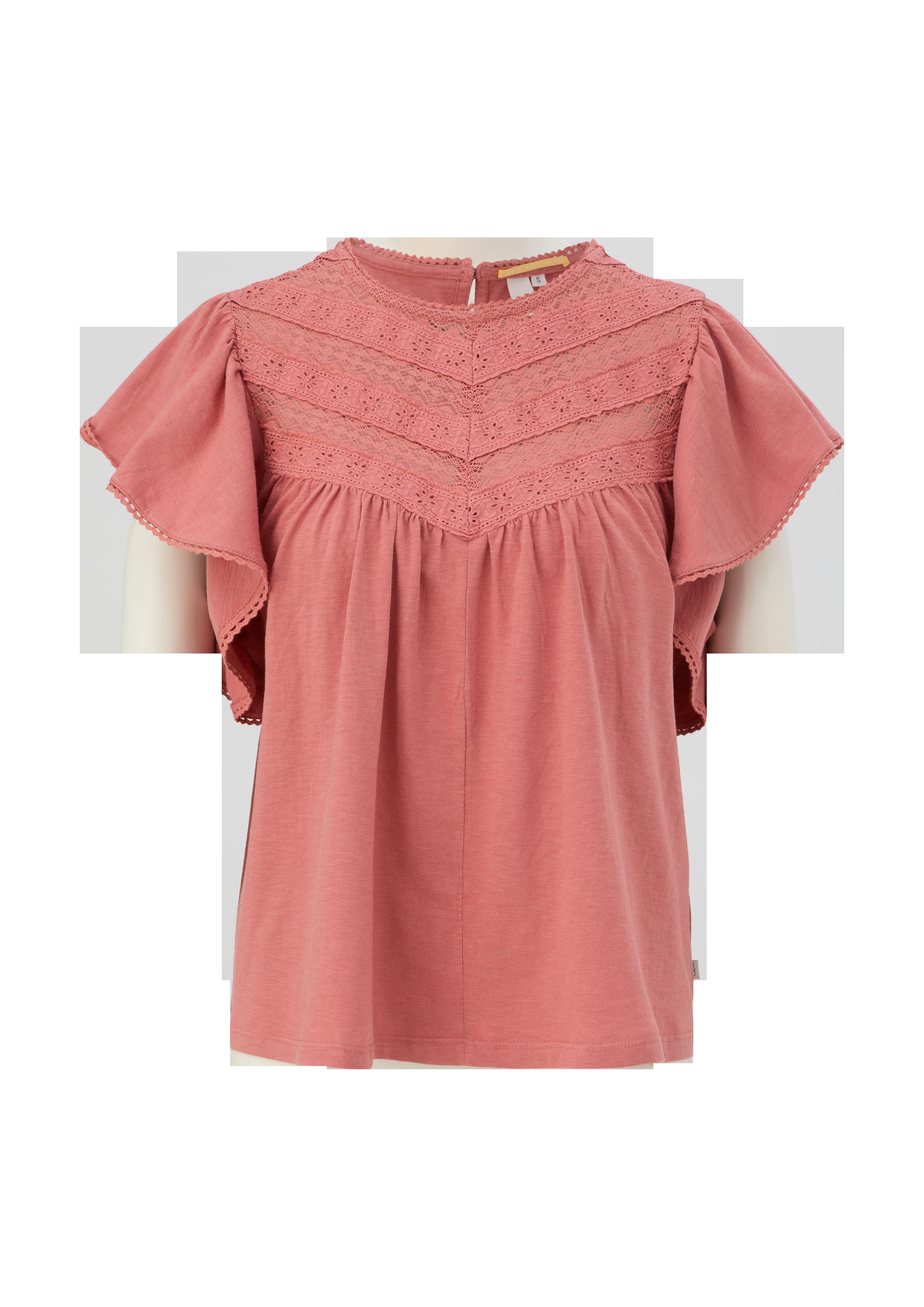 T-Shirt mit Spitzeneinsatz  2131399-2069