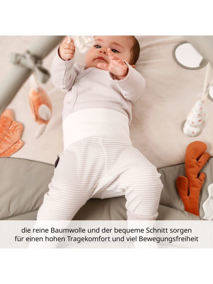 LaLoona Strampelhose 2er Pack - Stripes - Light Taupe - in weiss,beige günstig kaufen 62/68