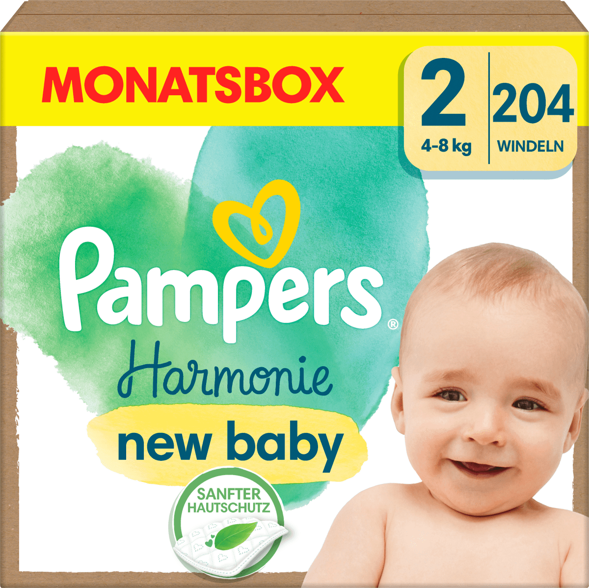 Windeln Harmonie Gr.2 Mini (4-8 kg), Monatsbox, 204 St