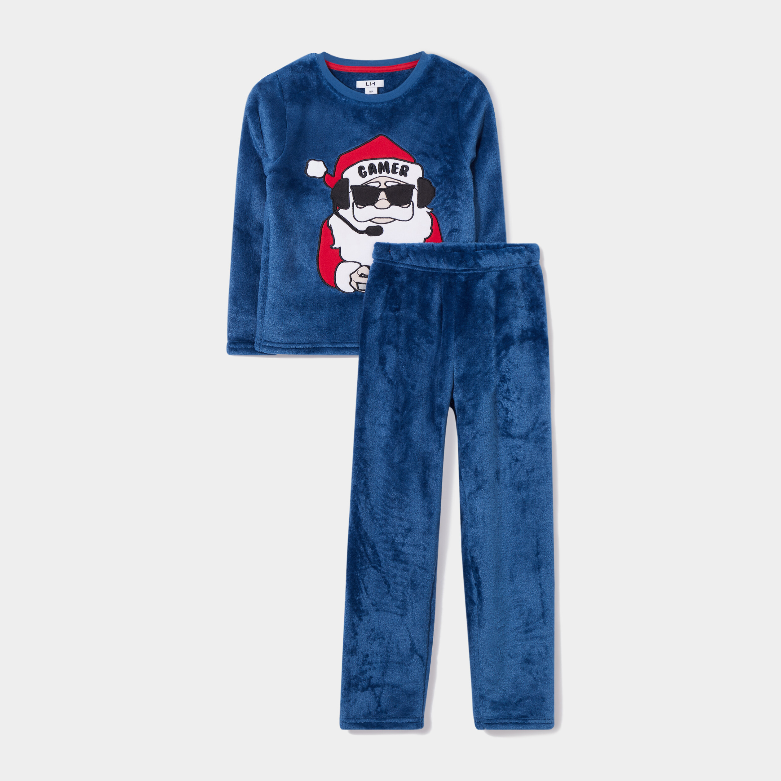 Ensemble pyjama pantalon pilou bleu marine garçon | La Halle