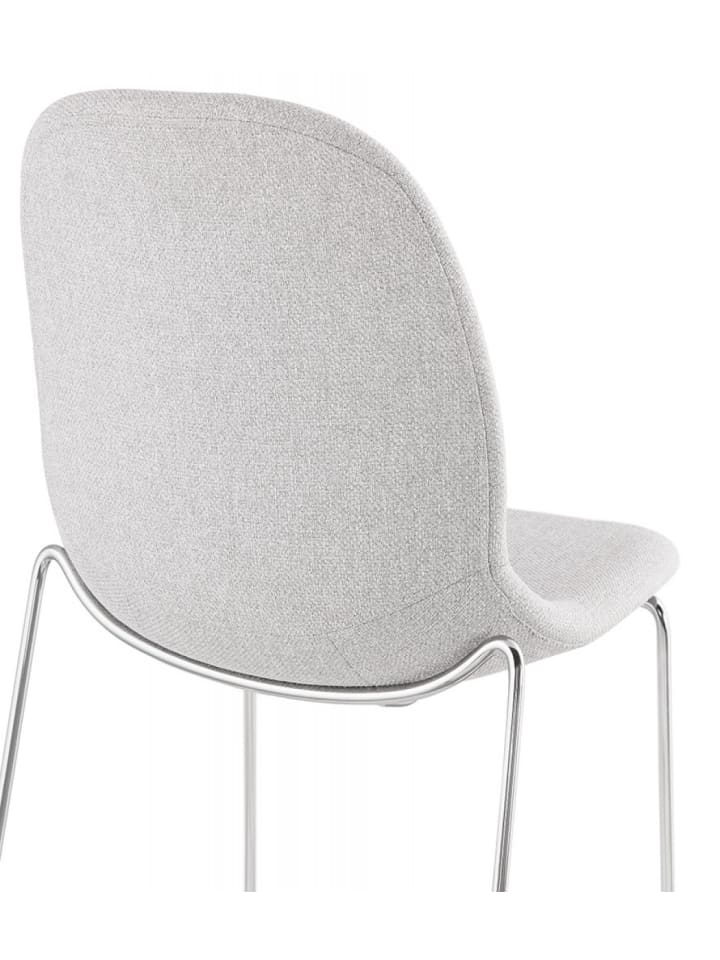KADIMA DESIGN Barhocker aus Metall und Stoff | Sitzhocker mit Polsterung in Grau-Silber günstig kaufen onesize