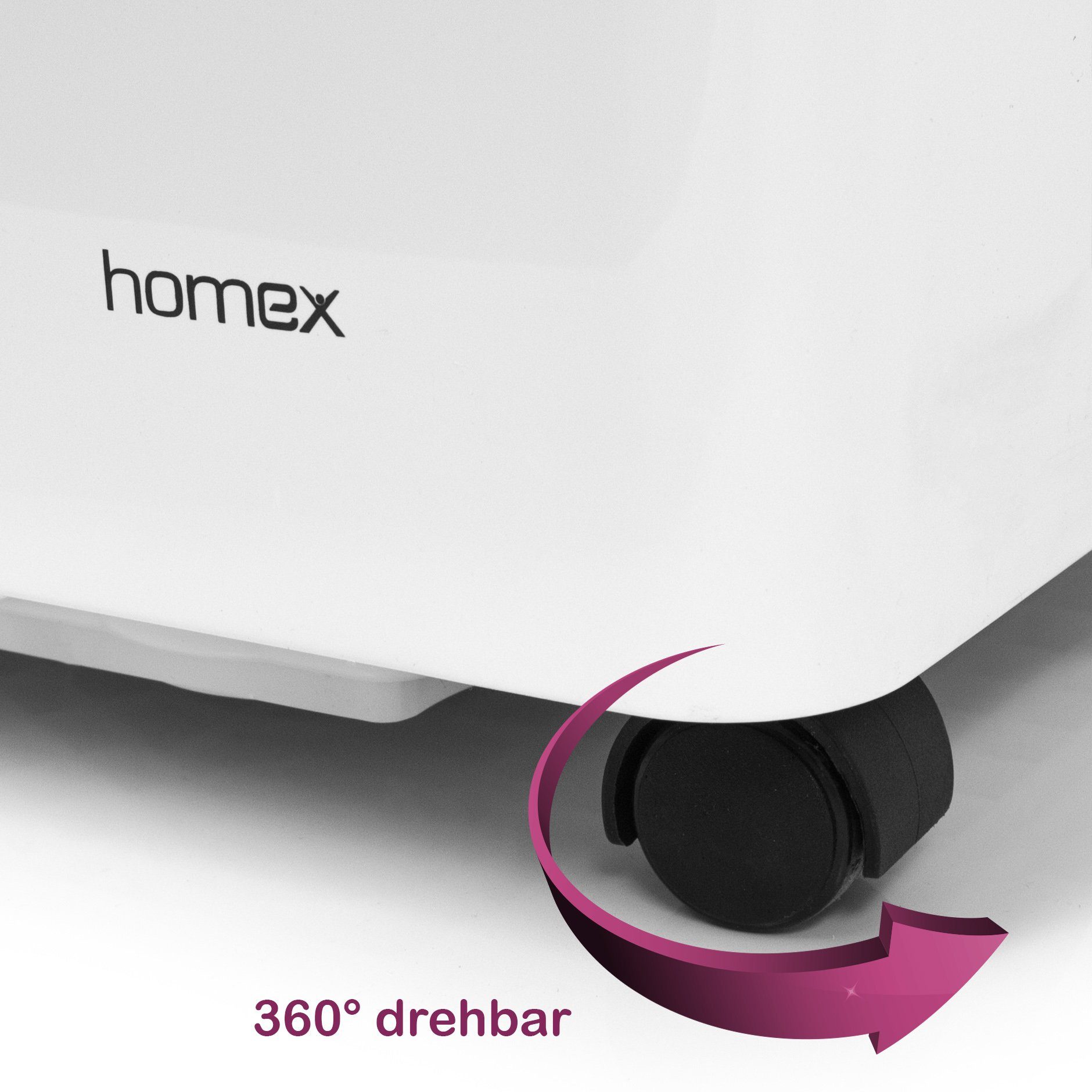 homeX 3-in-1-Klimagerät A-32-50-W, Mobile Klimaanlage + Ventilator, 7.000 BTU, mobiles Klimagerät