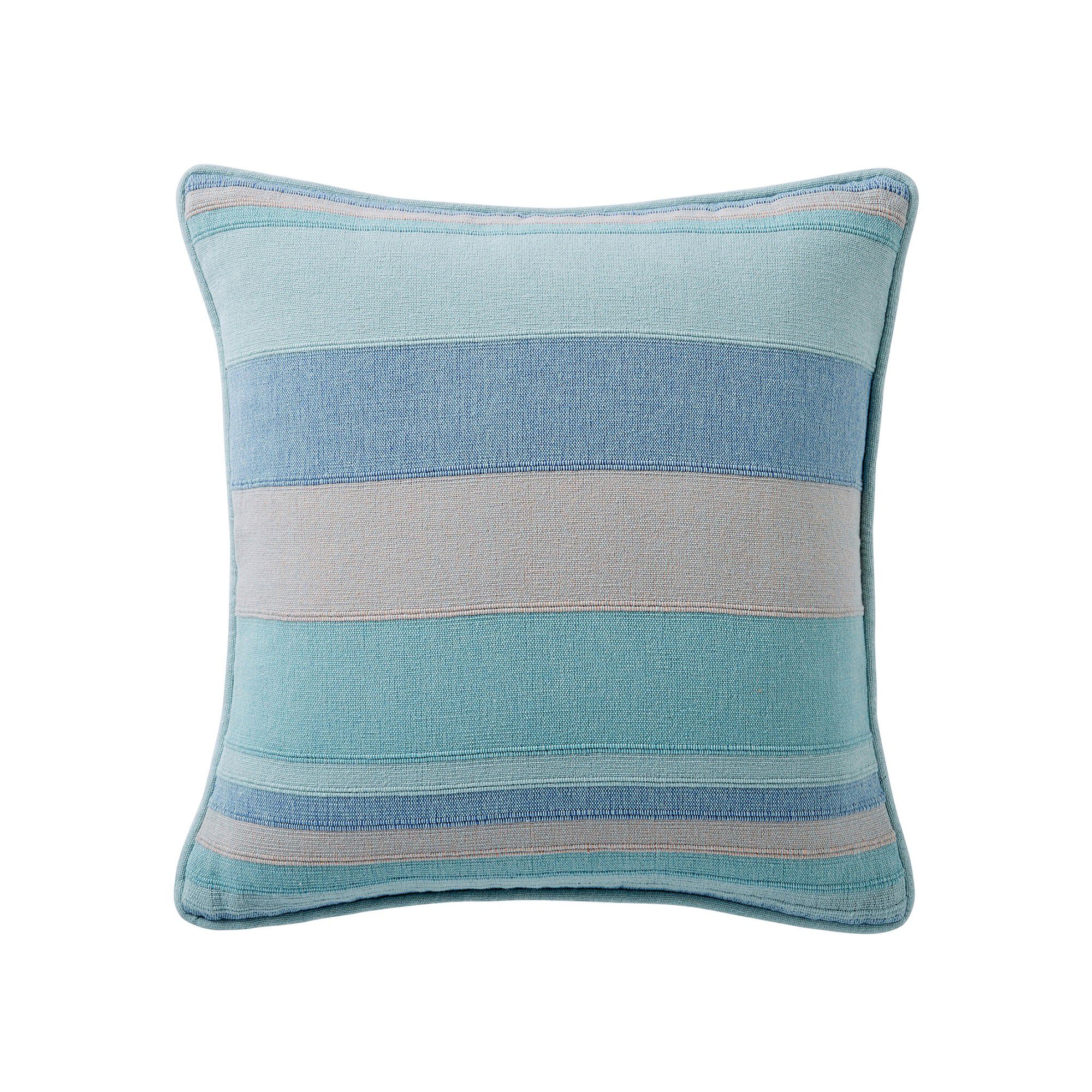 Housse coussin multicolore coton tissage artisanal