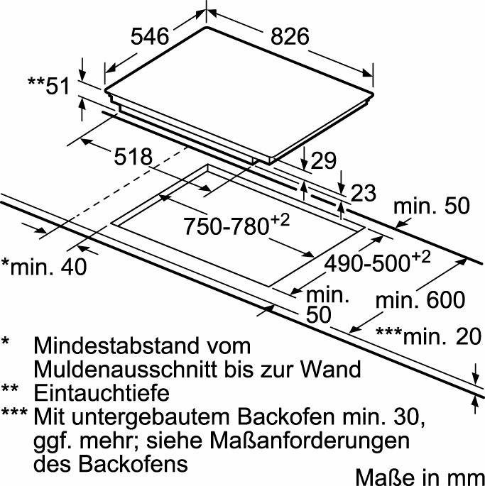 NEFF Flex-Induktions-Kochfeld von SCHOTT CERAN® N 70 T58TT20N0, mit TwistPad®Bedienung