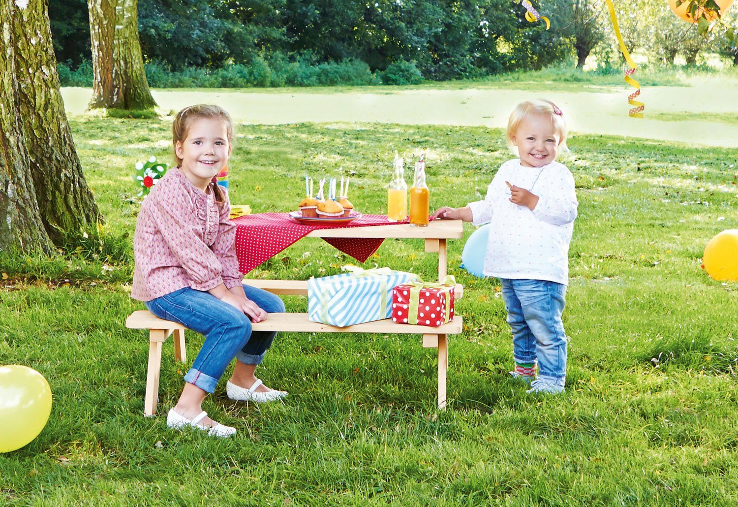 Pinolino® Garten-Kindersitzgruppe Nicki, Picknicktisch, BxHxT: 90x79x50 cm