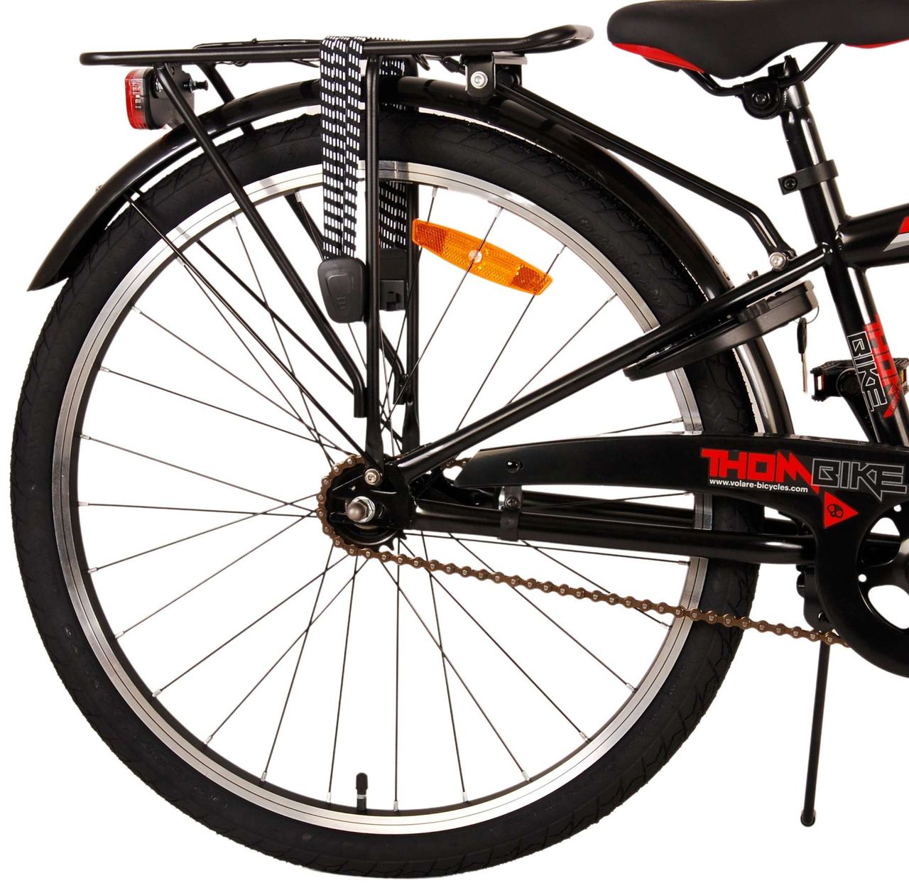 Volare Thombike Kinderfahrrad - Jungen - 24 Zoll - Schwarz Rot