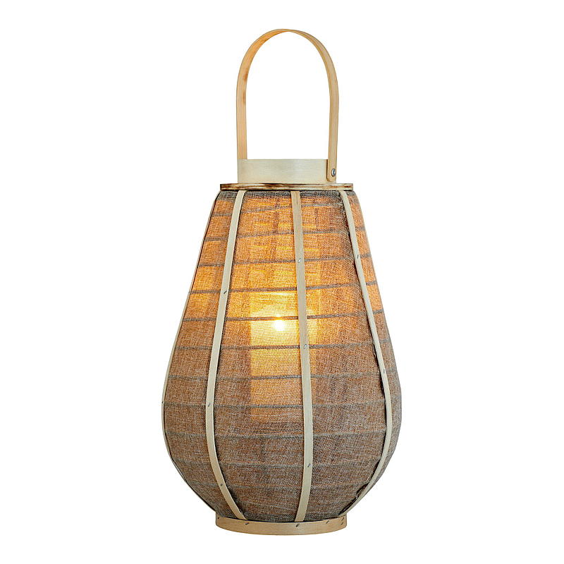 Home Lykt 25x40 cm jute/bambus/finer