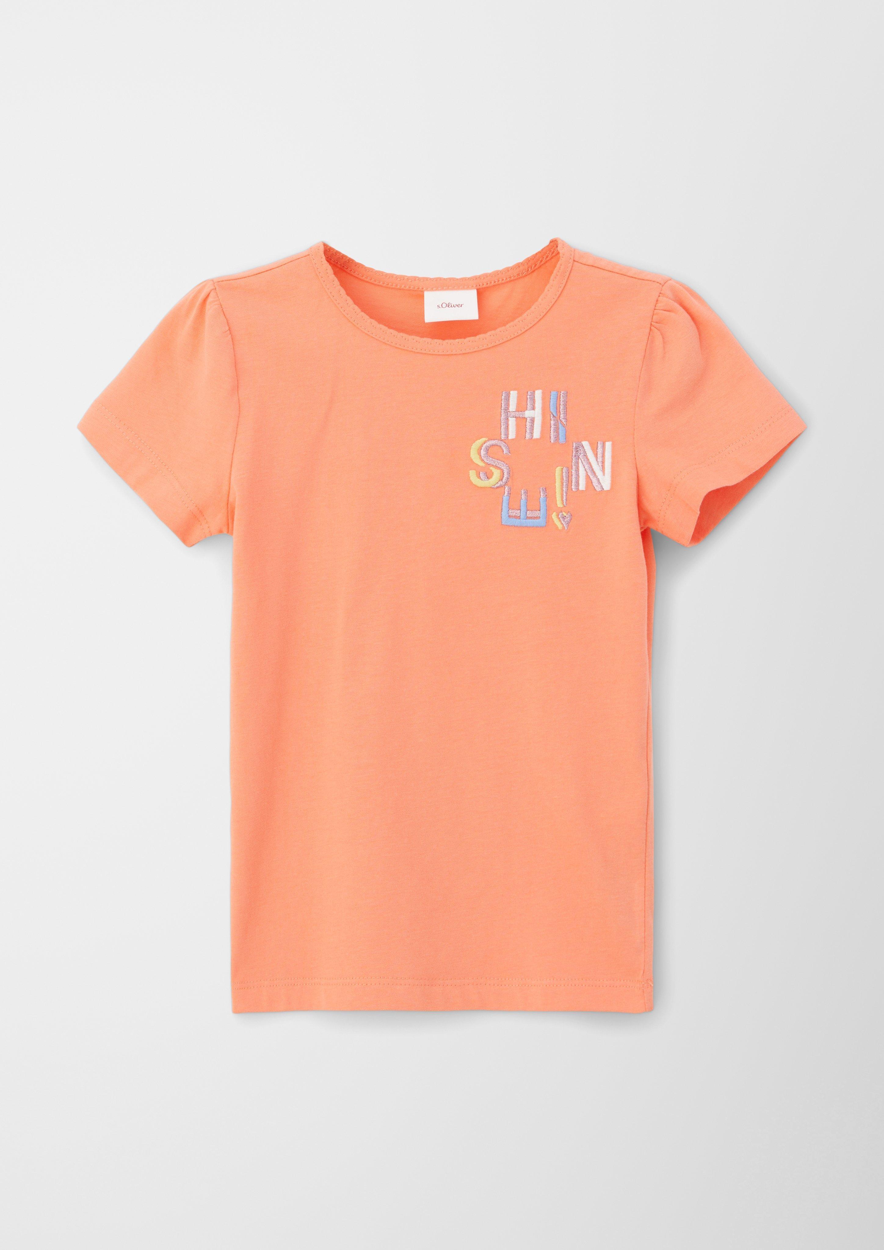 T-Shirt mit Mausezahnausschnitt  2127374-2034