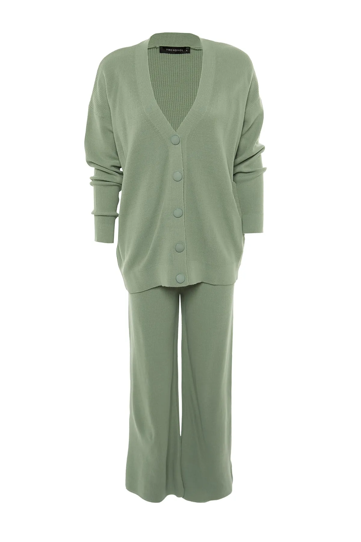 Trendyol Collection  Mintfarbenes Super-Oversize-Strickoberteil und -Unterteil-Set TWOAW23AU00001
