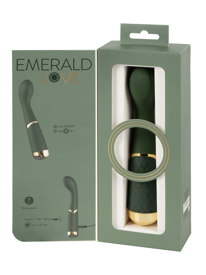 Emerald Love G-Punkt Vibrator Luxurious G-Spot Massager in grün günstig kaufen 19,5 cm