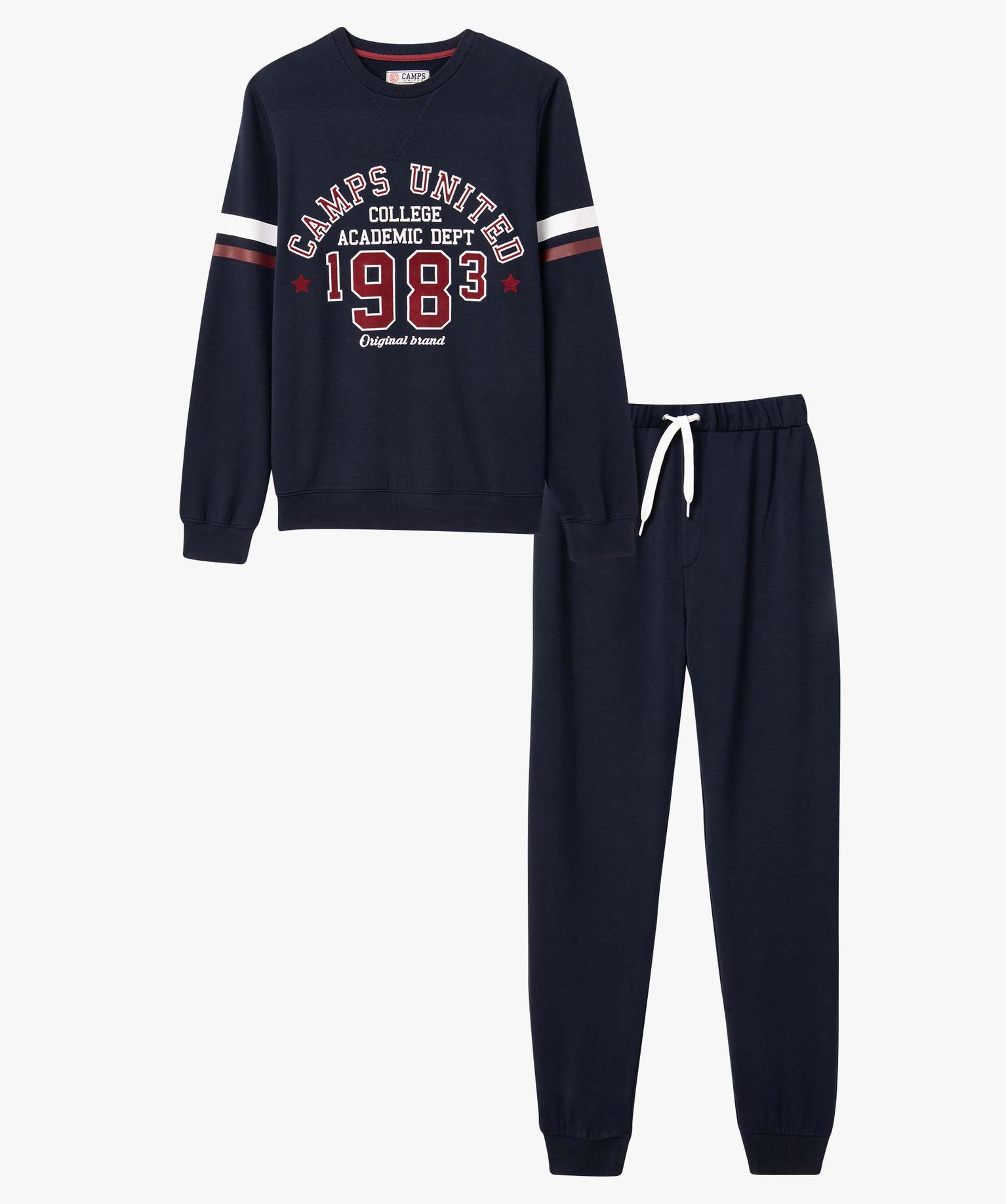 Pyjama homme en molleton - Camps United marine | GEMO