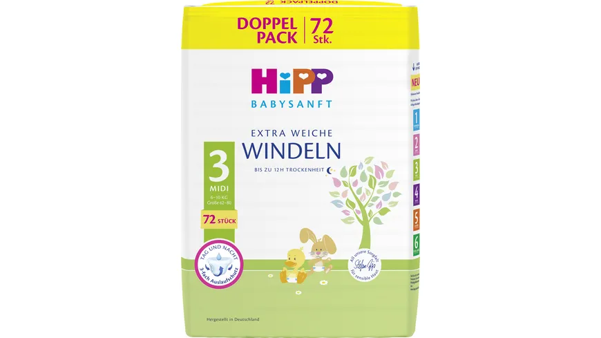 HiPP Babysanft Windeln Midi 3 Vorratsbox