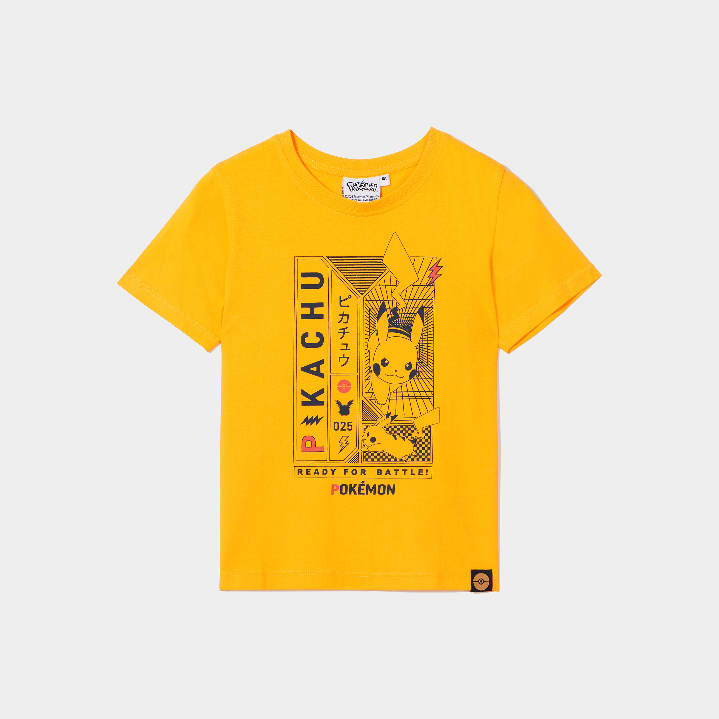 T-shirt col rond manches courtes Pokémon orange foncé garçon | La Halle
