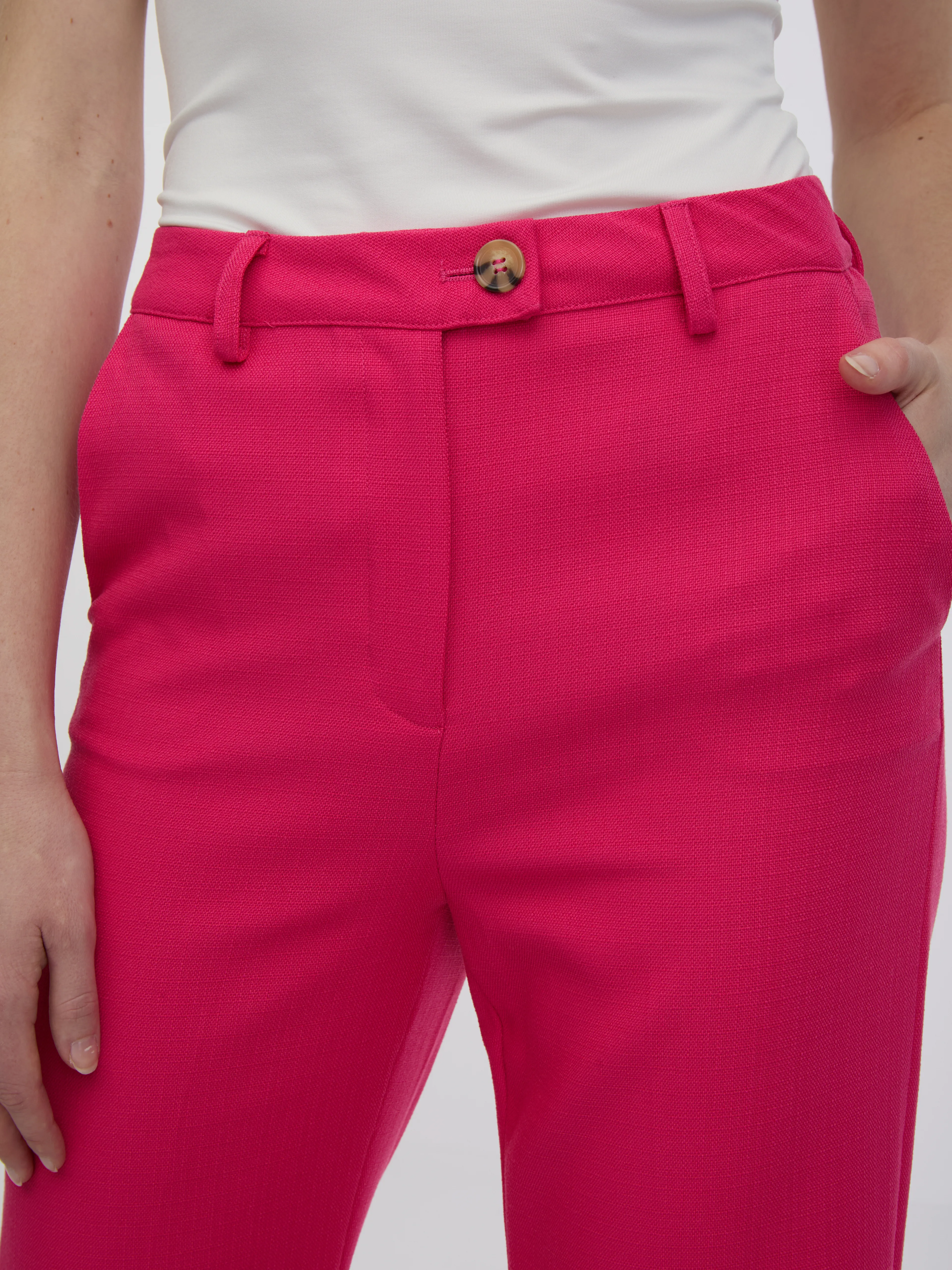 Dunkelrosa Damen-Hose mit ausgestellter Passform ORSAY