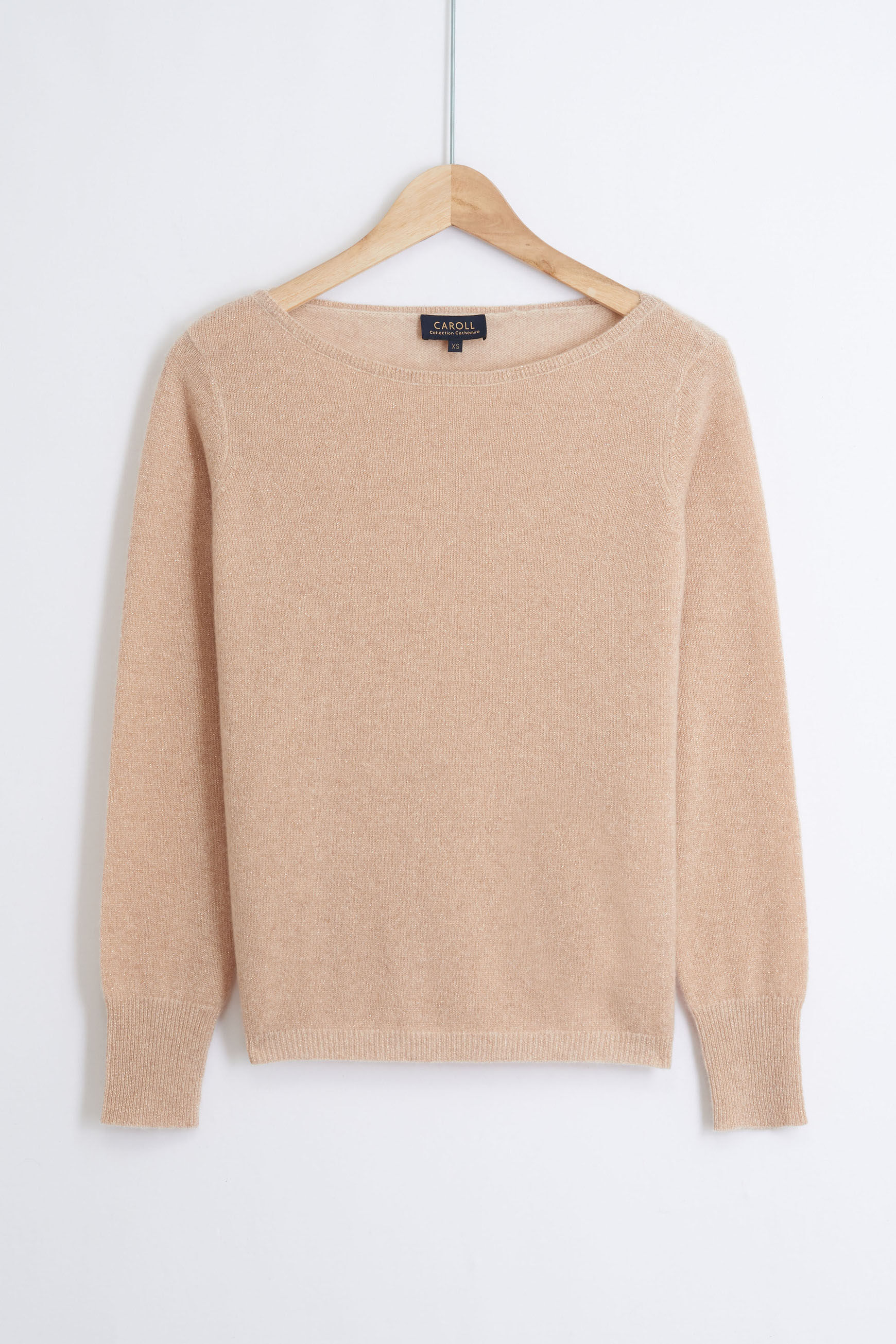 pull zofia lurex 100% cachemire rose pastel femme