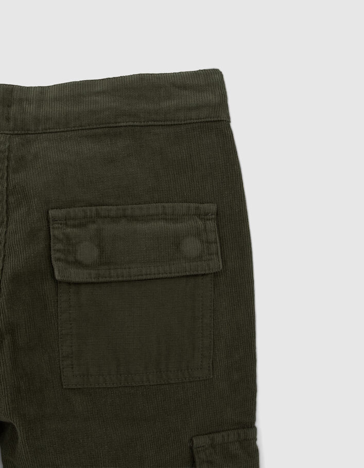 Pantalon BATTLE kaki en velours garçon