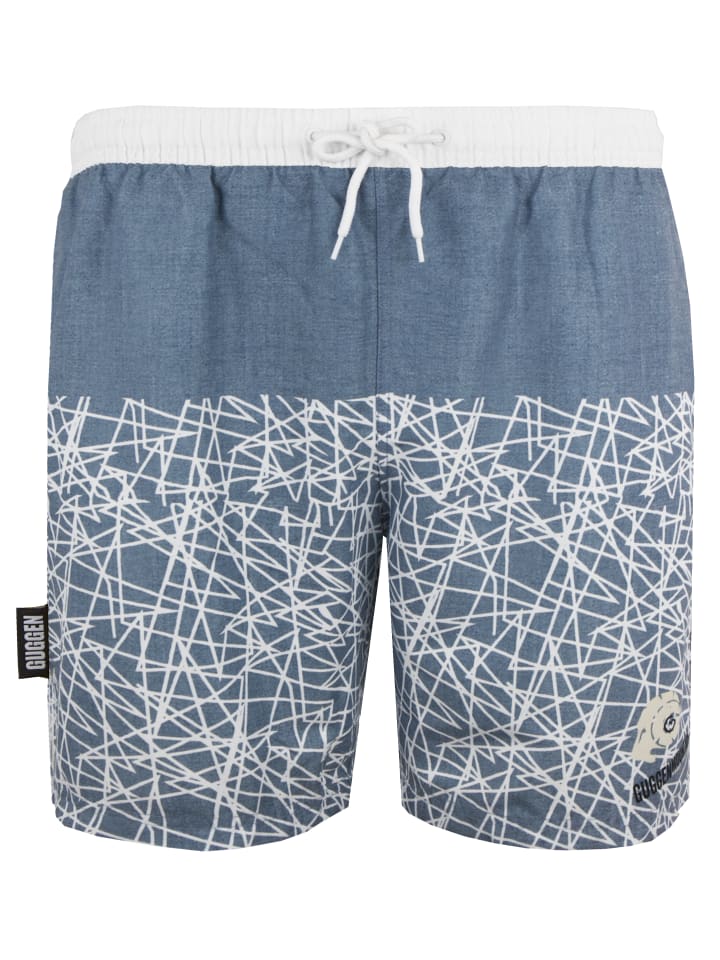GUGGEN MOUNTAIN Badehose Kariert in Grau günstig kaufen